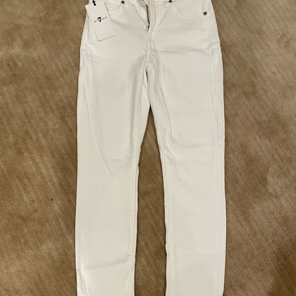 7 for All Mankind Size 24 White Jeans - Picture 1 of 5